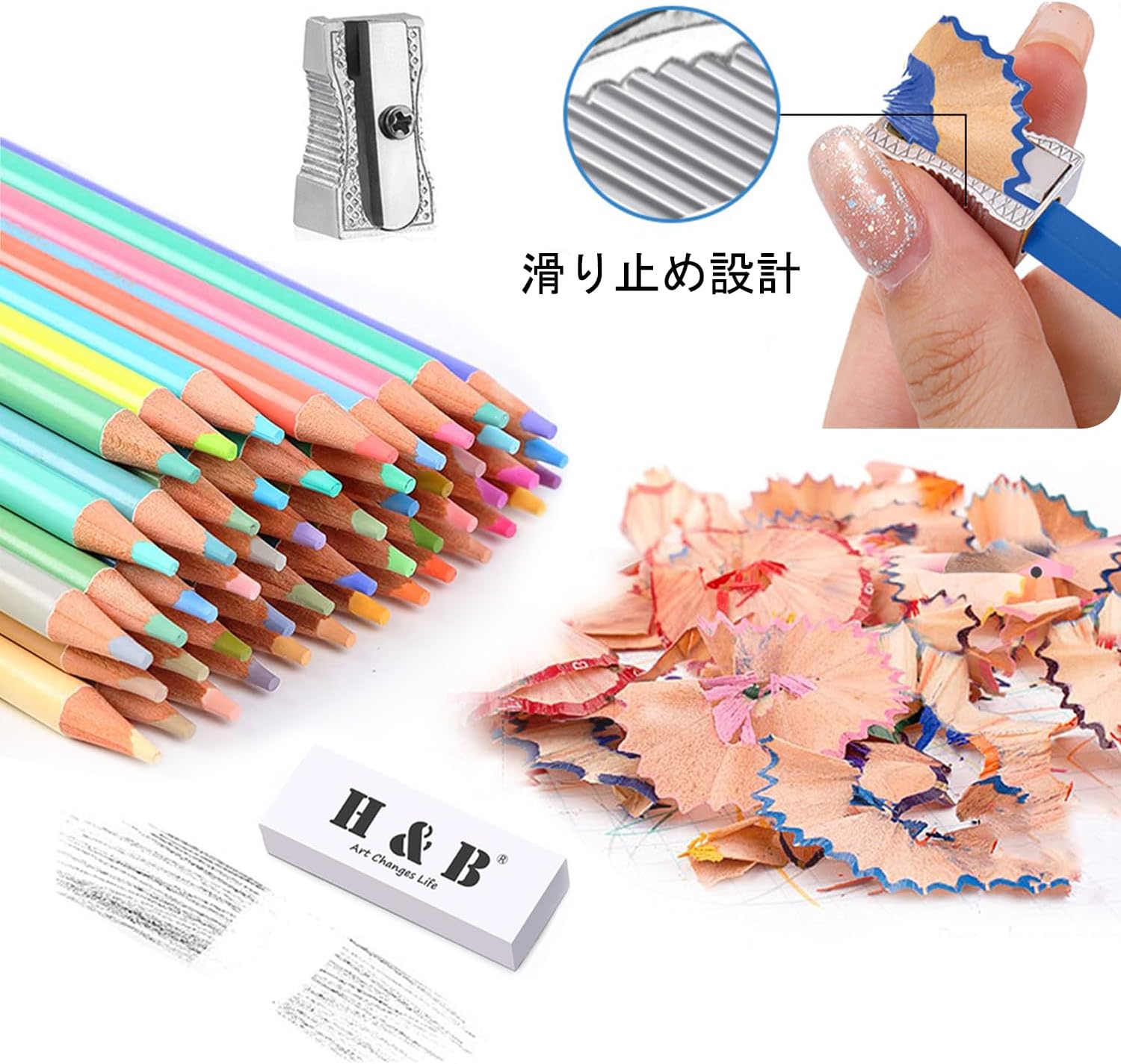 色鉛筆 マカロン 50色 - 画像 (3)